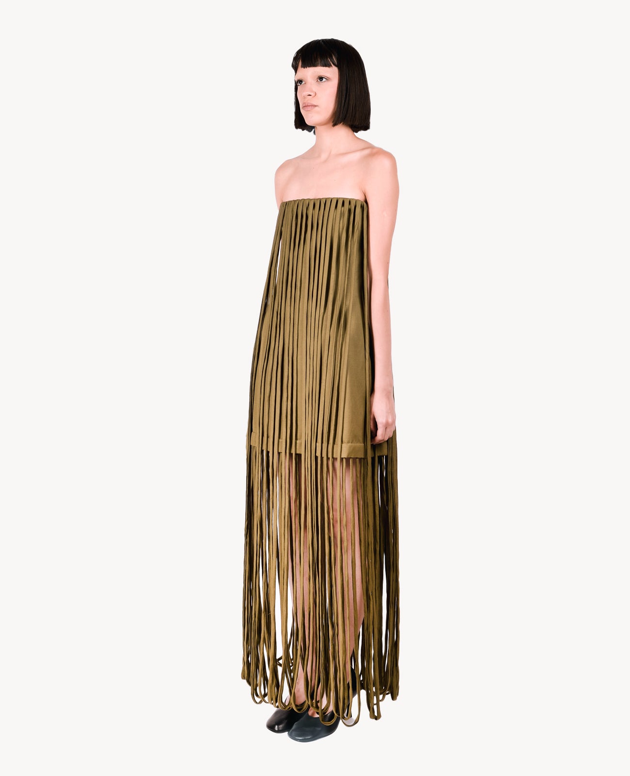 Khaki Cable Dress