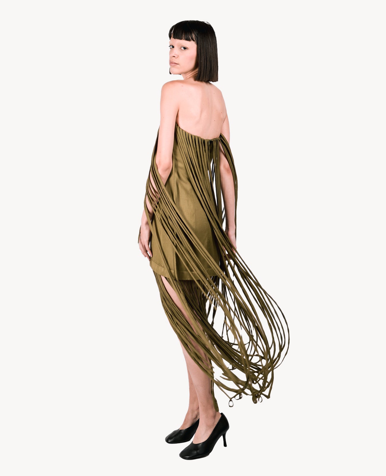 Khaki Cable Dress