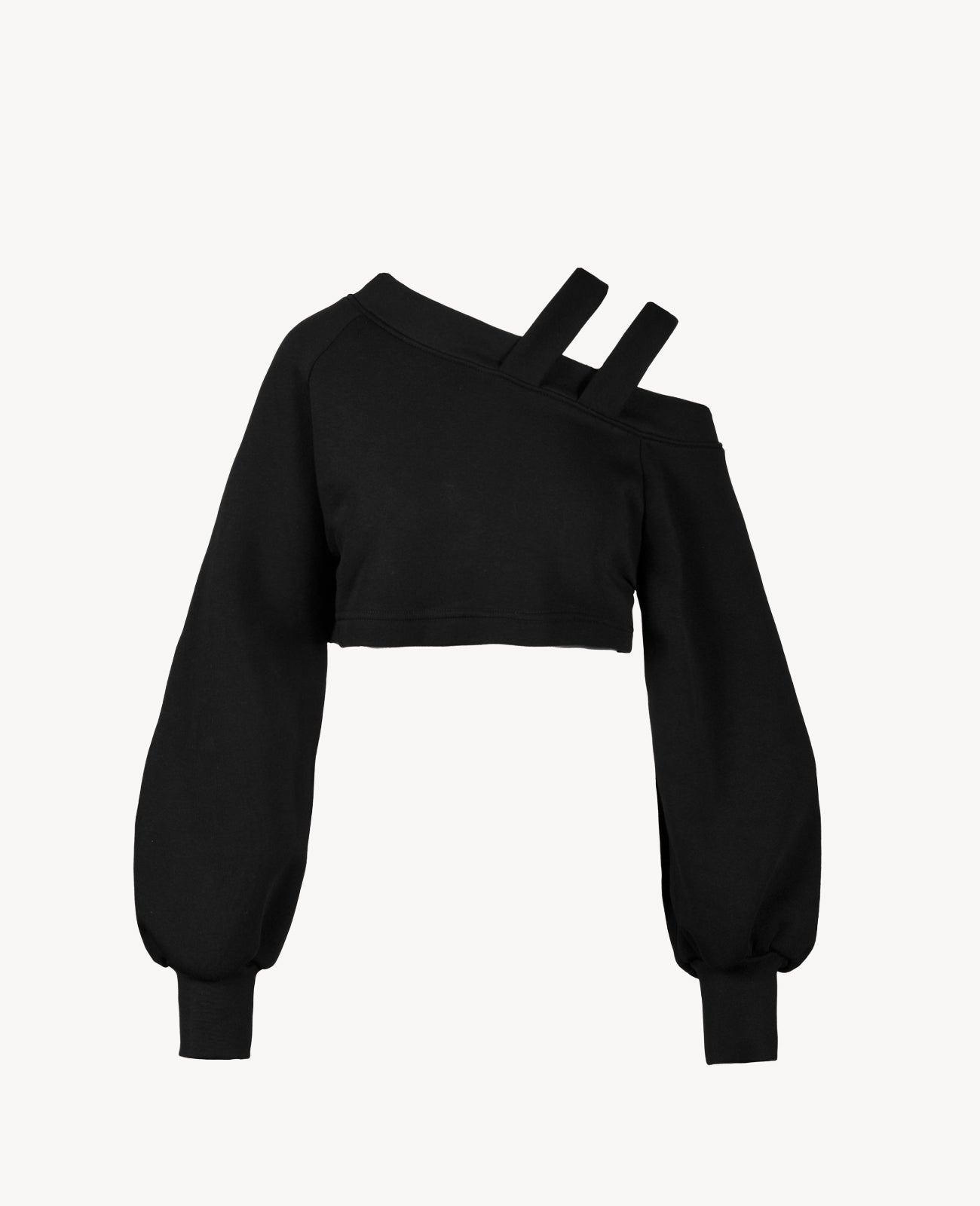 Black Cold Shoulder Top