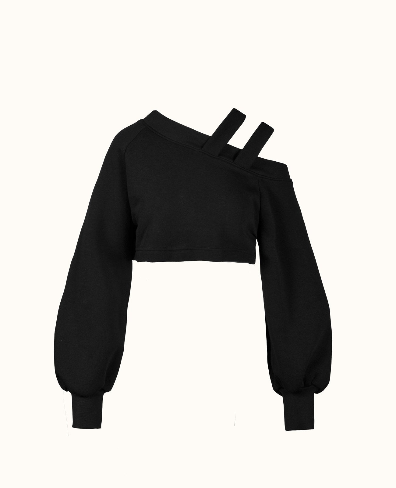 Black Cold Shoulder Top