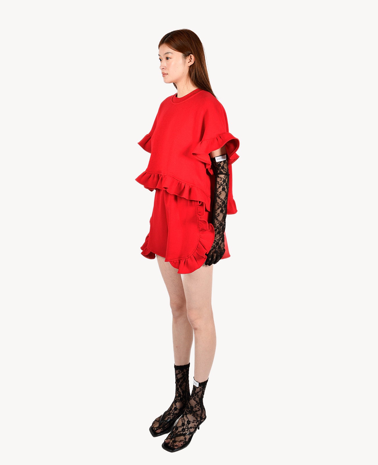 Red Peony Shorts