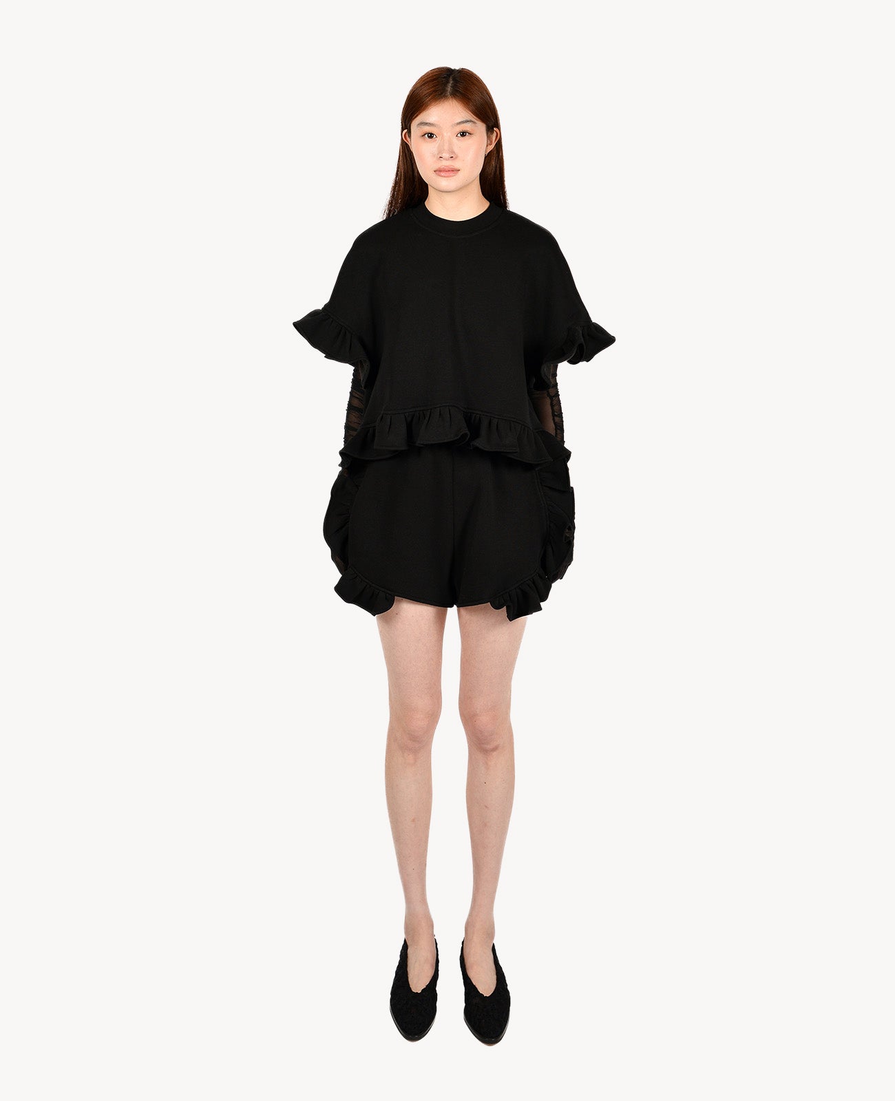 Black Peony Shorts