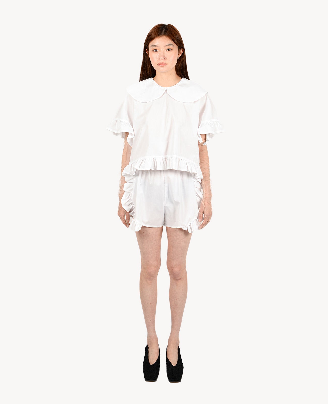 White Peony Shorts