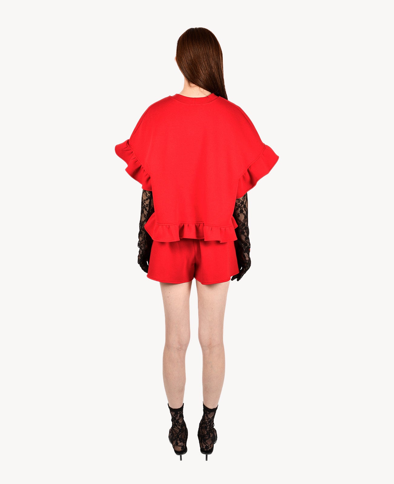 Red Peony Shorts