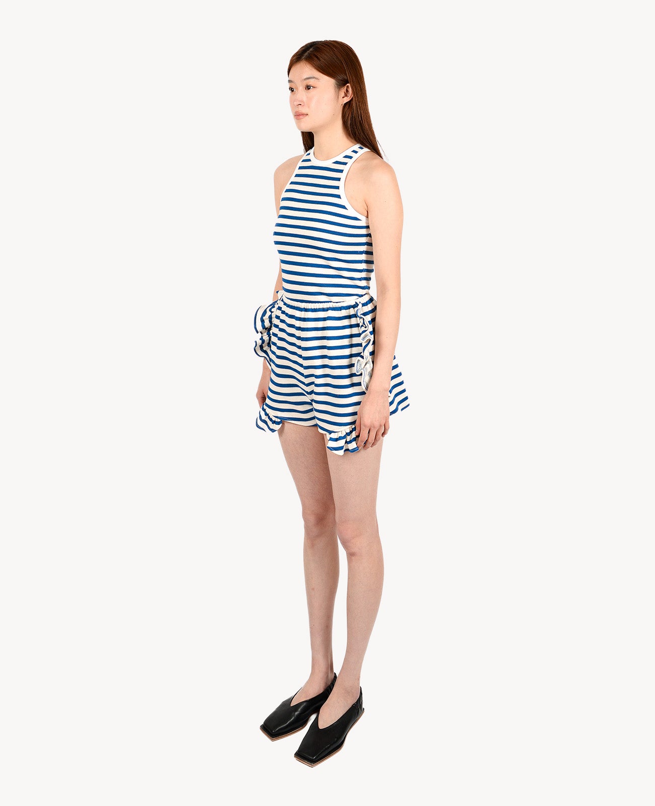 Striped Peony Shorts